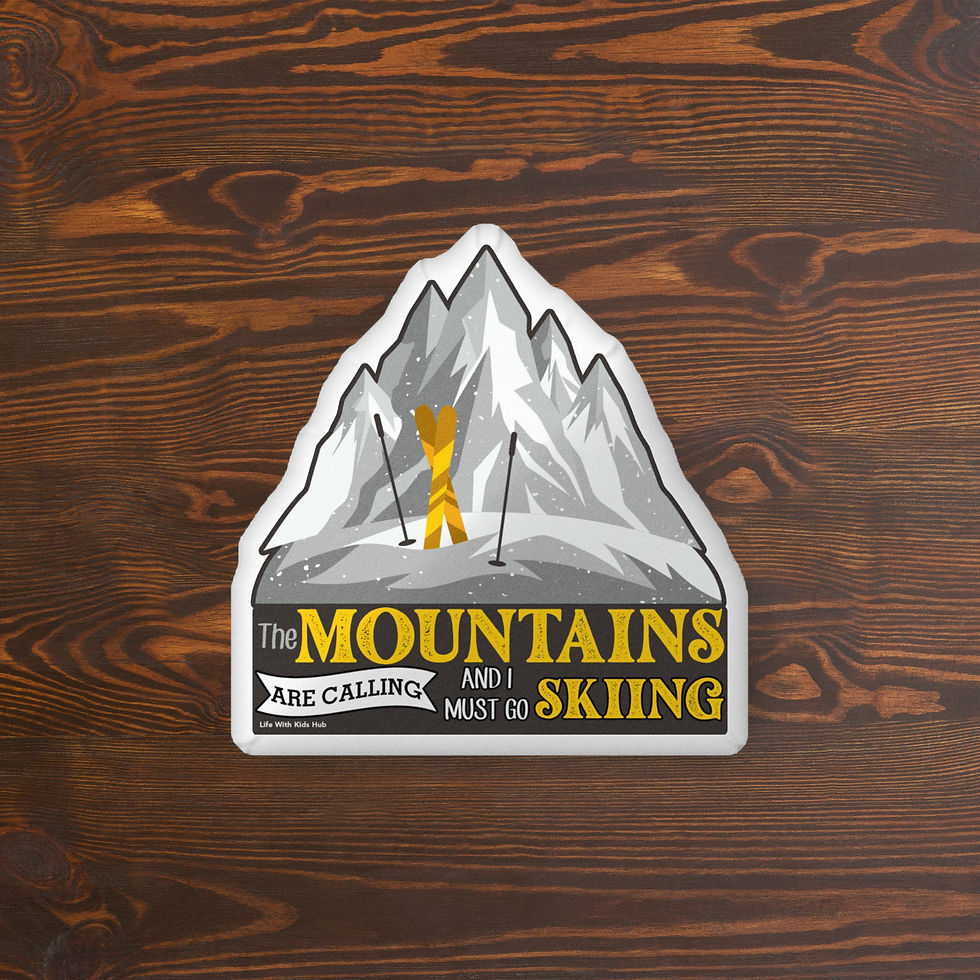 Thumbnail: The Mountains are Calling and I must go Skiing Custom-shaped Pillow