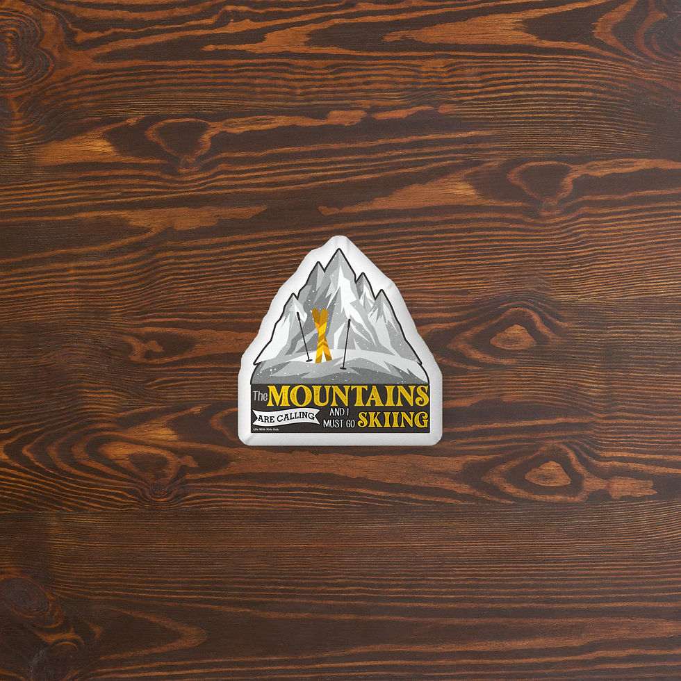 Thumbnail: The Mountains are Calling and I must go Skiing Custom-shaped Pillow