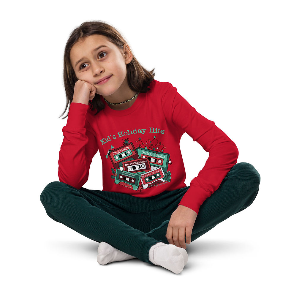 Thumbnail: Kid's Retro Holiday Hits Youth Long Sleeve Tee