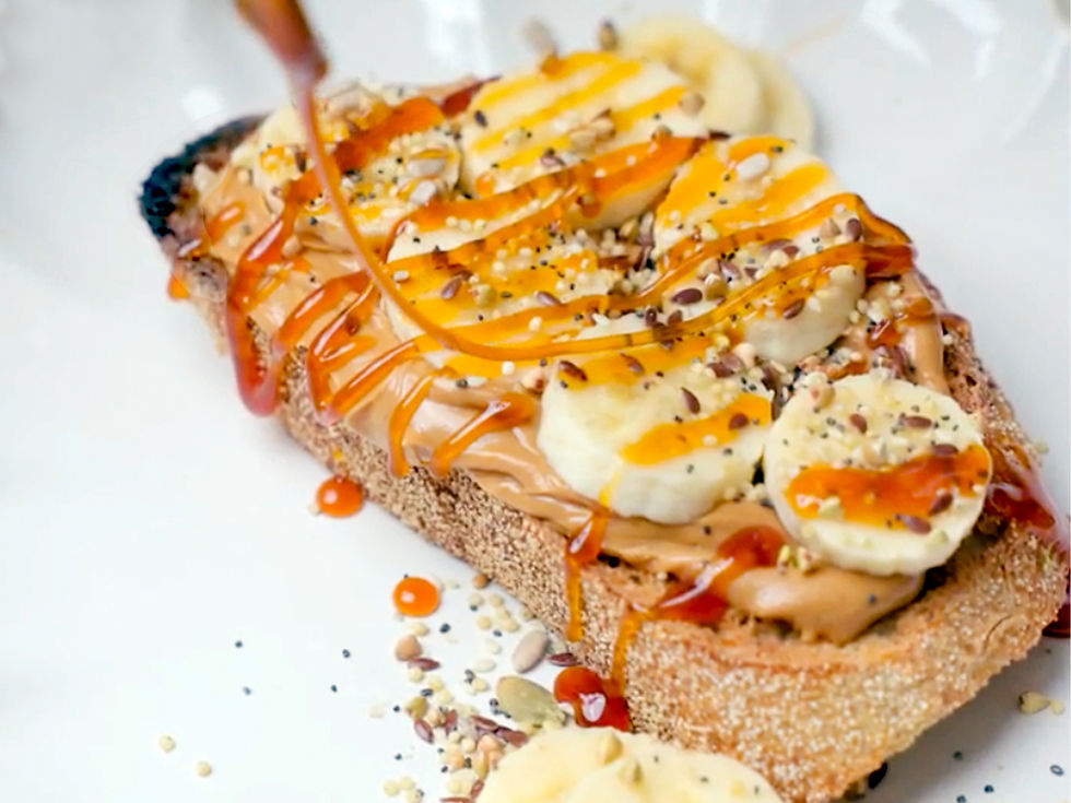 Peanut Butter, Banana & Malt Toast