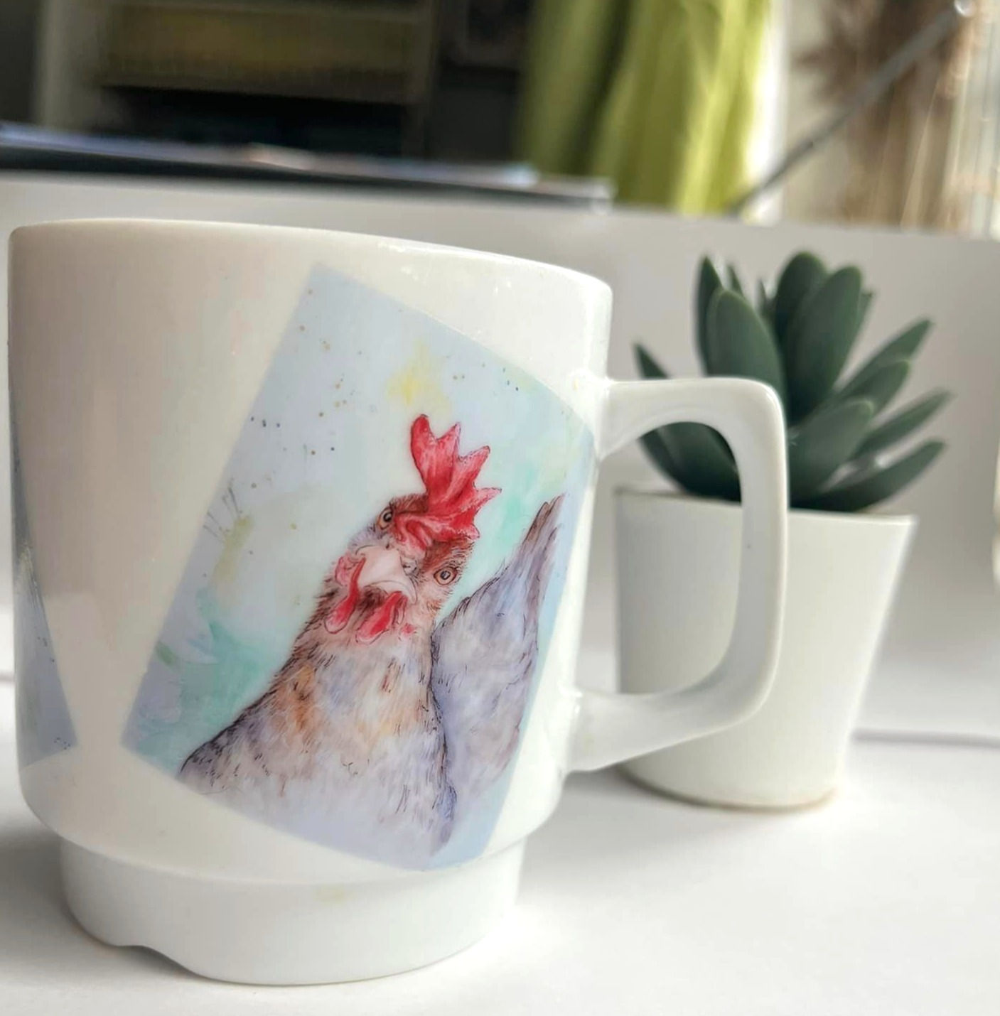 Mugg "Tre fjäderfä"