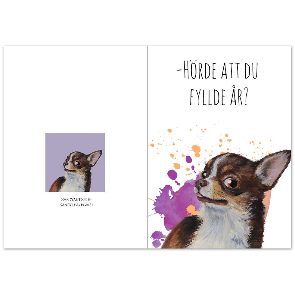 Miniatyrbild: 10 pack kort Hunden Chico, olika texter!