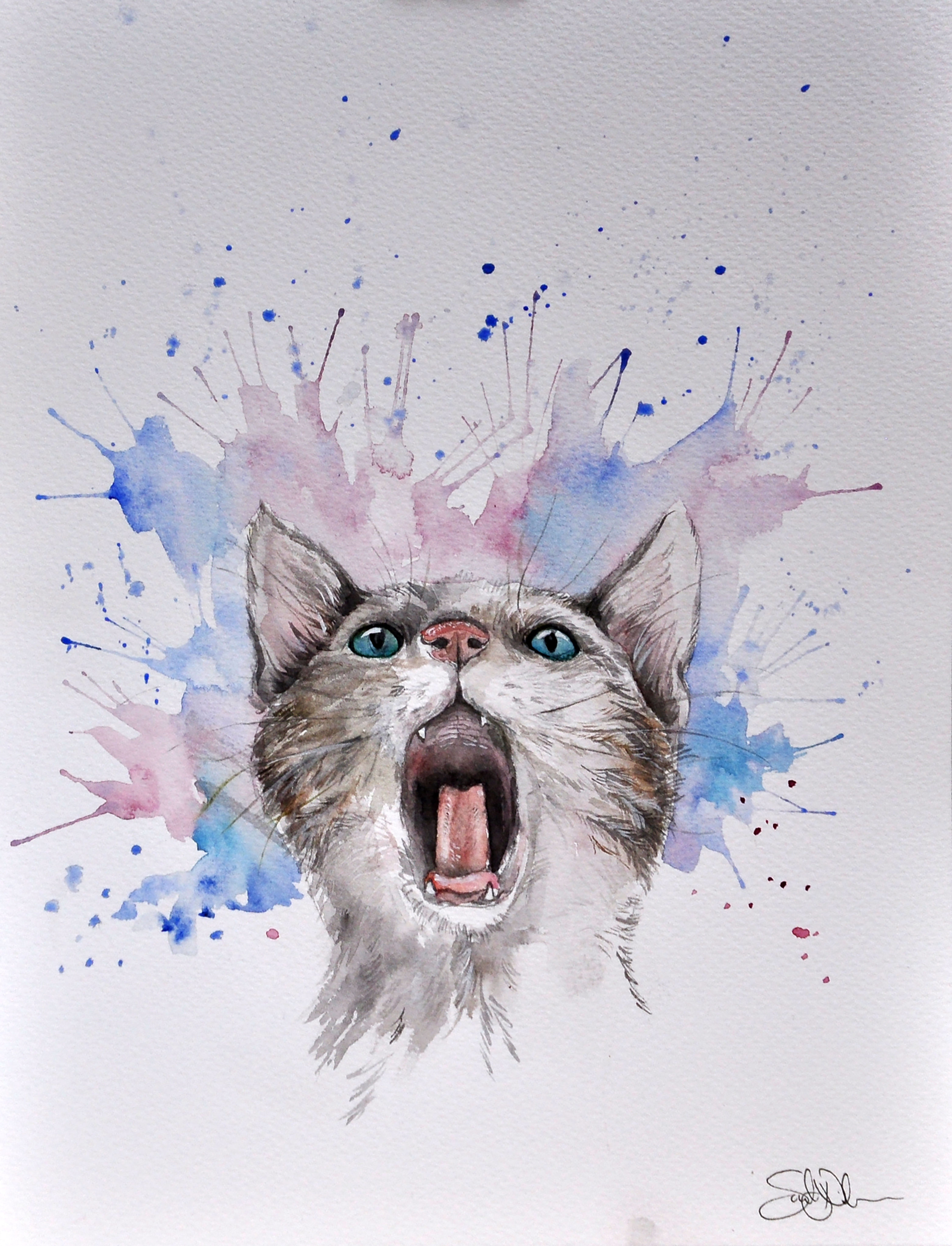 Akvarell original "Det stora jamandet" A4