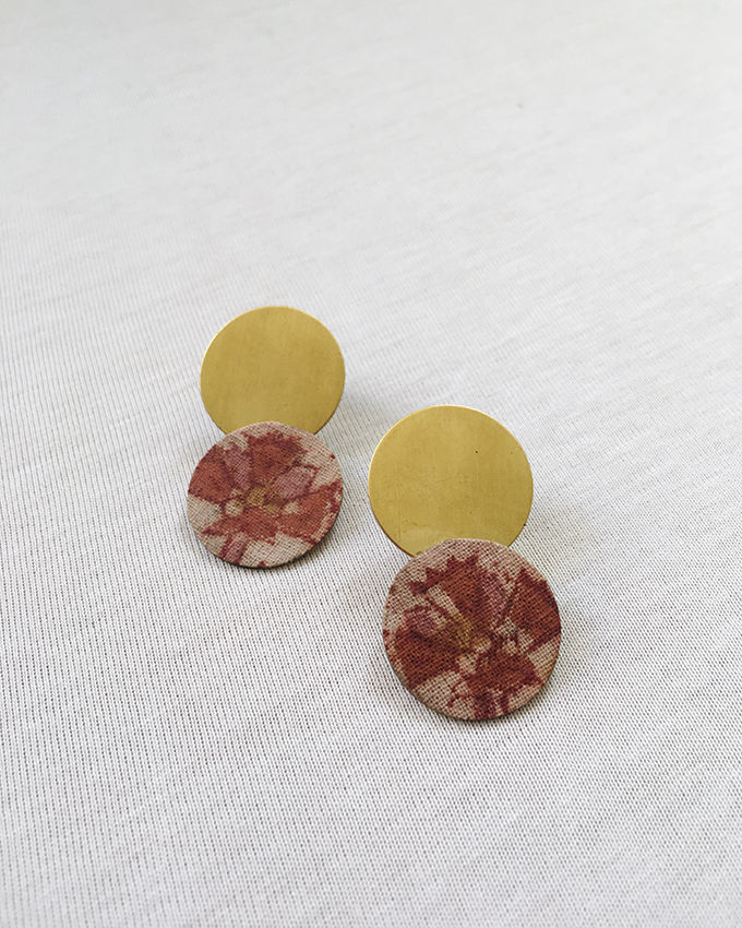 Miniature : Puces double cercles. Plusieurs couleurs/ motifs disponibles.