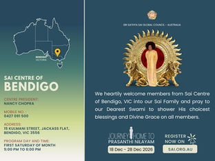 🔴 Welcome to Sai Centres of Bendigo, Darwin, Port Moresby - PNG to our Sai family🙏