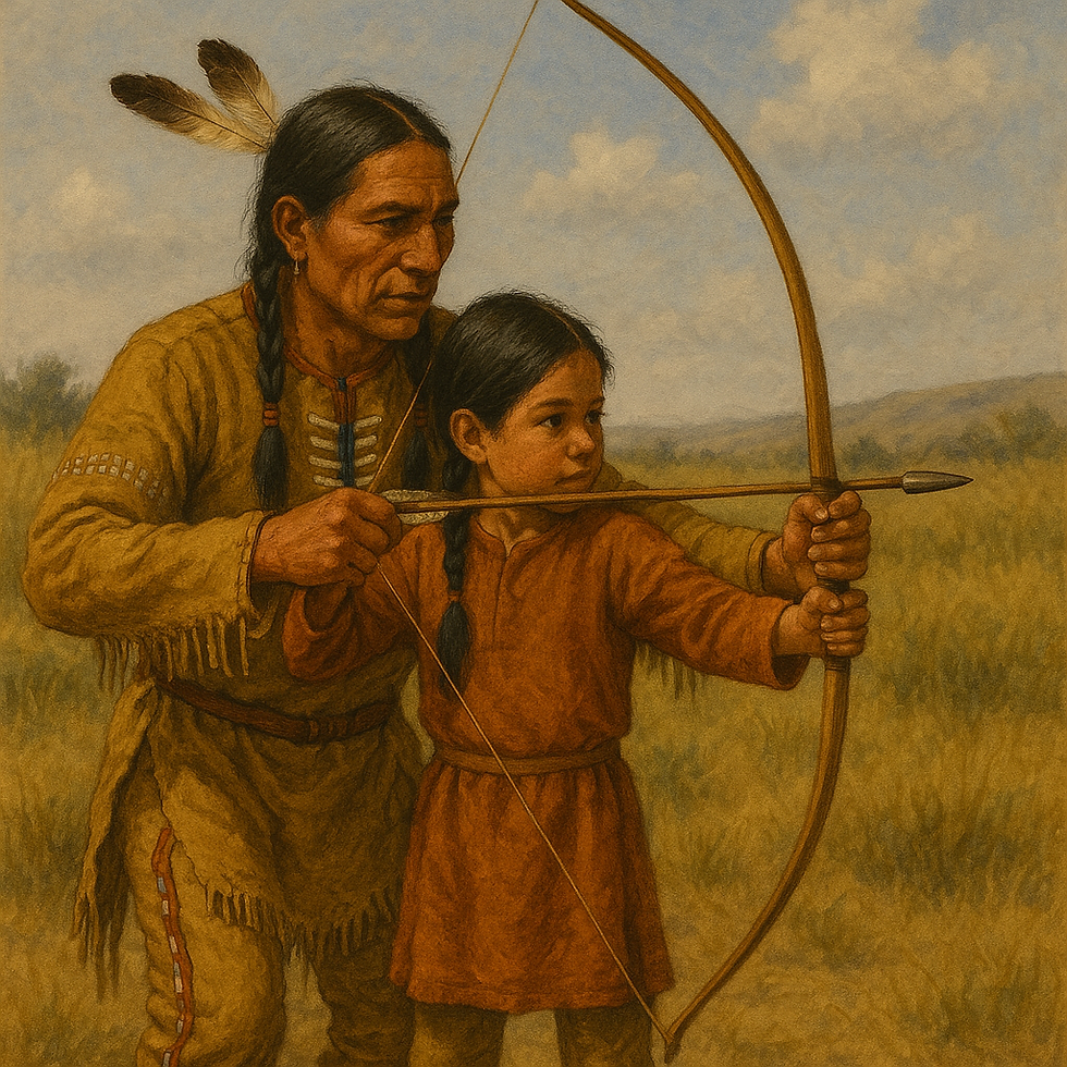 High angle view of a community gathering around a fire