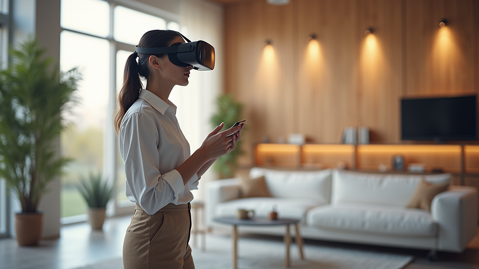 Eye-level view of a virtual reality setup showcasing an immersive experience