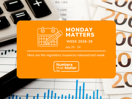 Regulatory Update No. 2026-29