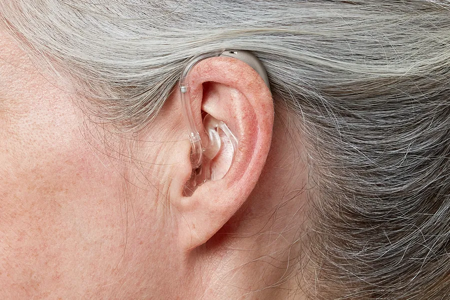 Side view of BTE hearing aid