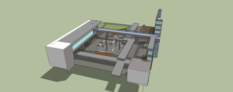 SketchUp 2017 Courtyard Model