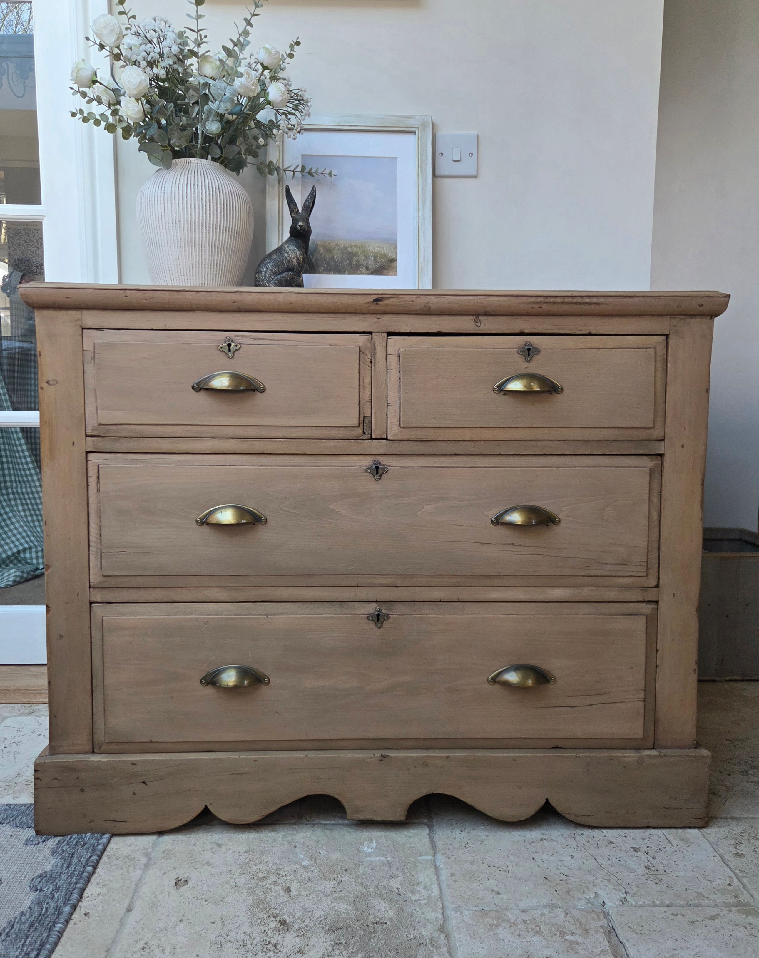 Rustic Solid Pine Chest of Drawers 