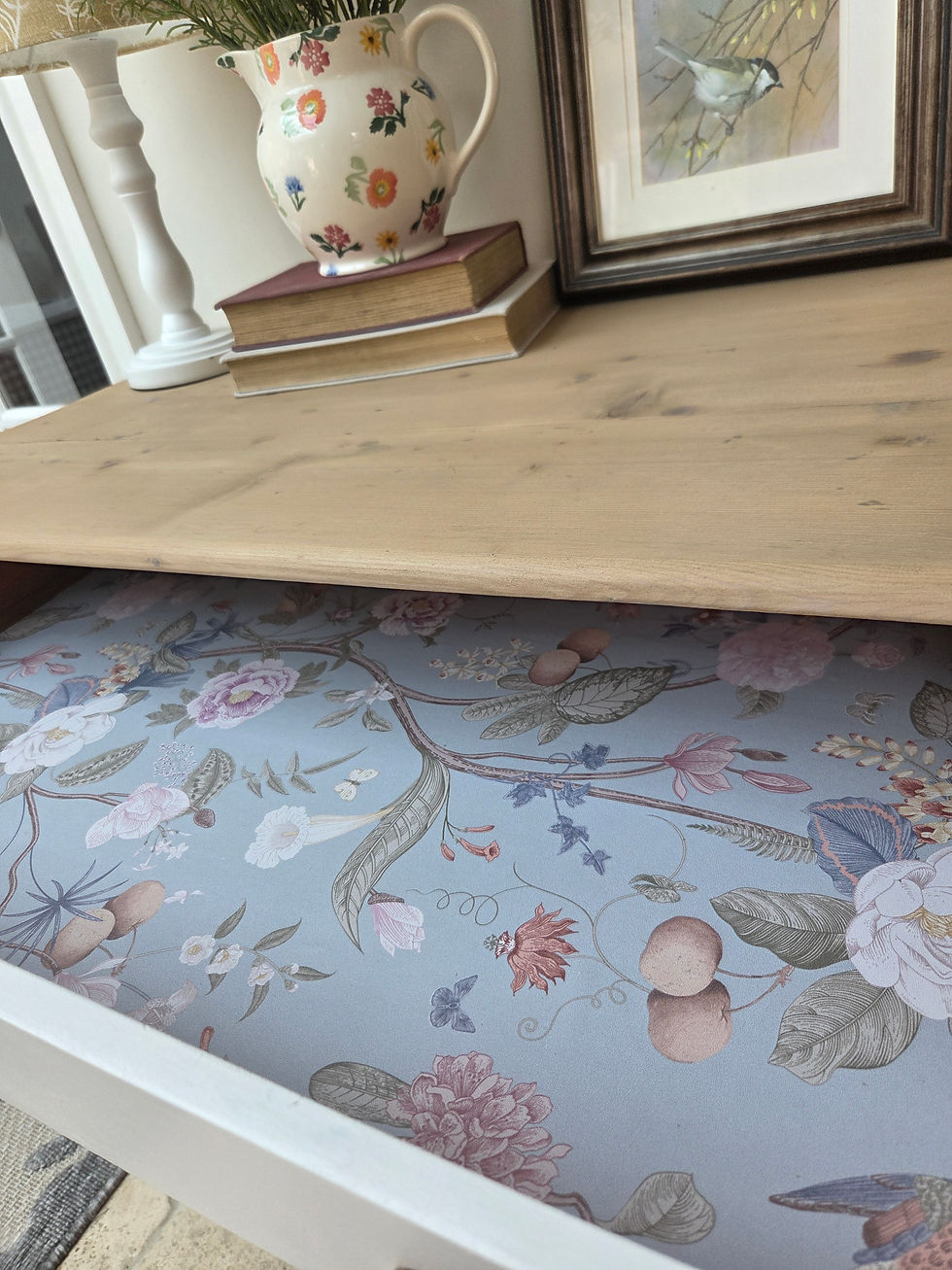 Thumbnail: Rustic Upcycled Pine Console Table – White Linen Farmhouse Hall Table