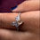 Thumbnail: Princess-Cut Triple Stone Silver Ring � Lua Jewels