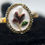 Thumbnail: Vintage Enamel Floral Pearl Ring