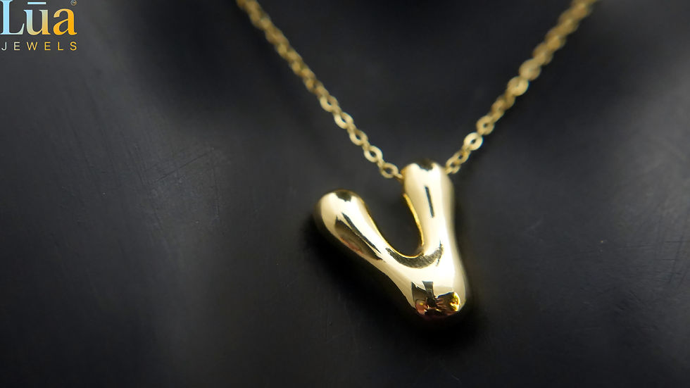 Thumbnail: Gold Letter V Charm Pendant Necklace � Trendy Alphabet Necklace & Women �
