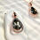 Thumbnail: Rose Gold Teardrop Crystal Pendant & Earrings Set