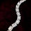 Thumbnail: Silver Emerald-Cut Halo Tennis Bracelet