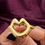 Thumbnail: Gold Heart Lips Statement Ring � Lua Jewels