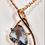 Thumbnail: Rose Gold Abstract Crystal Pendant Necklace Set