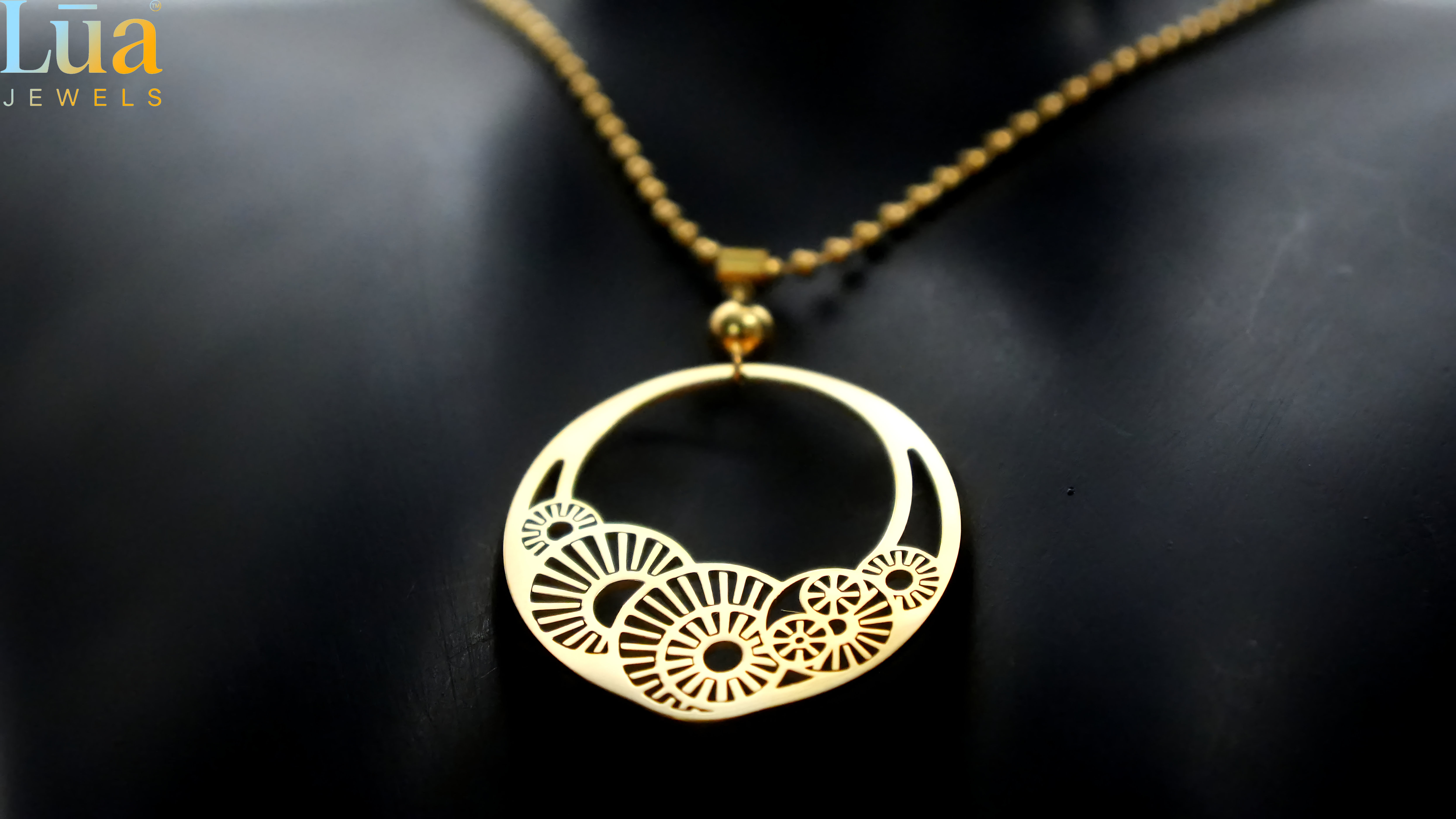 Sunburst Halo Pendant Necklace