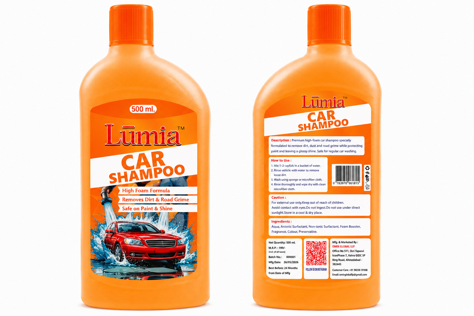 LŪMIA Car Wash Shampoo