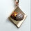 Thumbnail: Gold Square Textured Charm Pendant Necklace  LUA Jewels