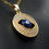 Thumbnail: Gold Evil Eye Circle Pendant Necklace | Lua Jewels