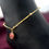 Thumbnail: Round Ruby Charm Anklet � Gold Minimal Anklet With Single Stone � Lua