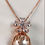 Thumbnail: Rose Gold Floral Pearl Drop Necklace Set