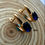 Thumbnail: Midnight Blue Oval Earrings � Lua Jewels