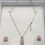 Thumbnail: Diamond Cluster Pendant Necklace Set � Rose Gold Finish | LUA Jewels