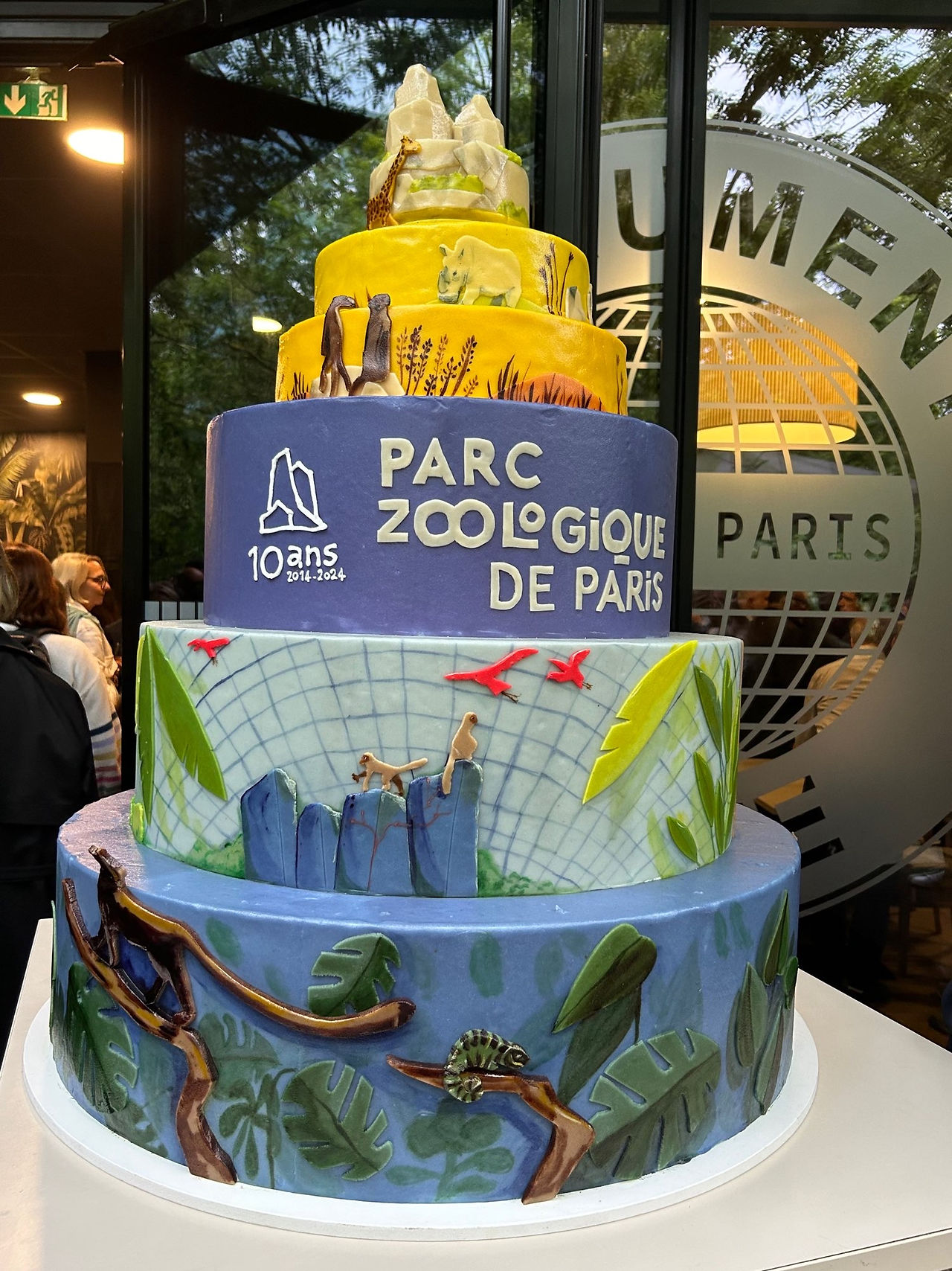 Gâteau pour fêter les 10 ans de la réouverture du Zoo de Paris