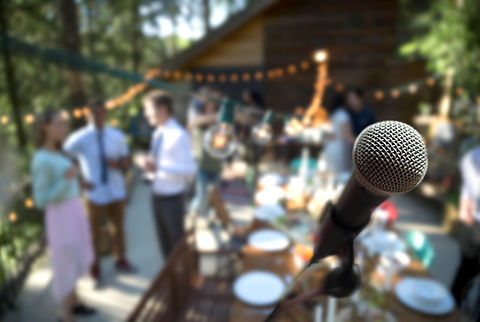 Microfoon op evenement