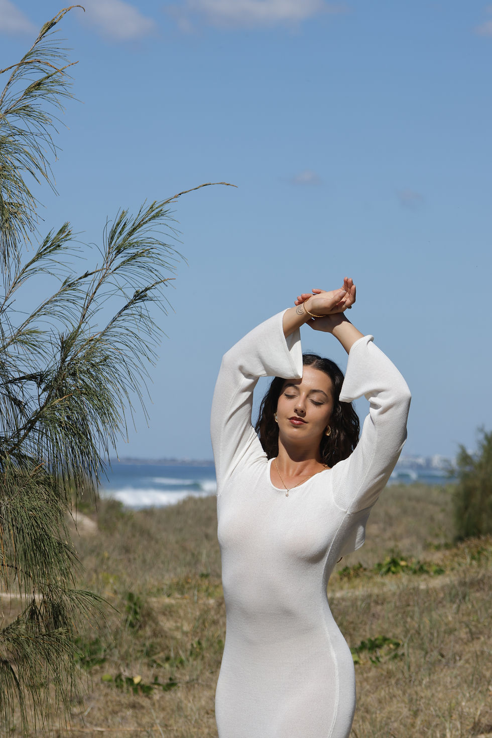 Woman posing during a lifestyle portrait photography session on the Sunshine Coast, Australia