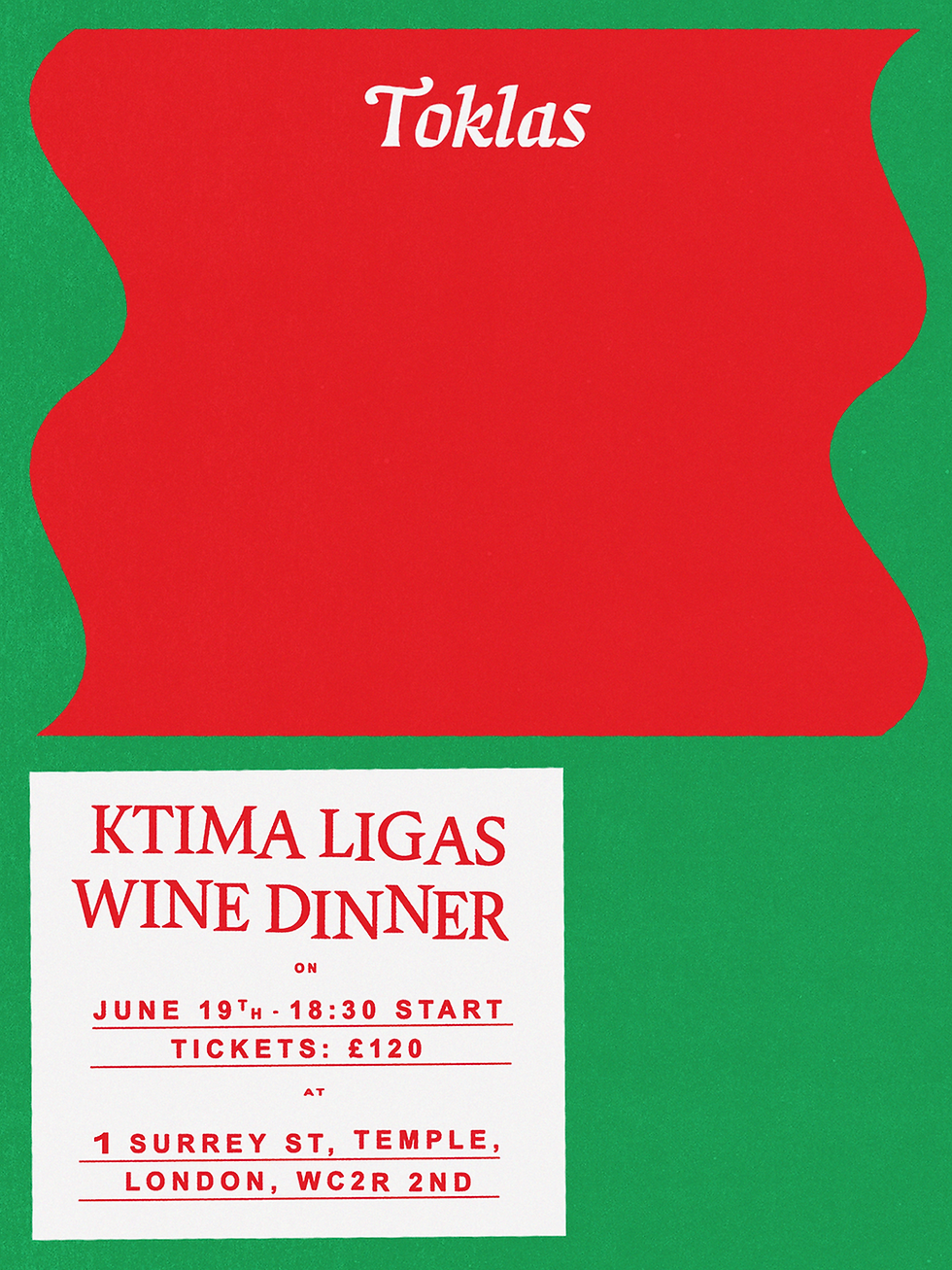 Dinner with Ktima Ligas, Friday 19th June
