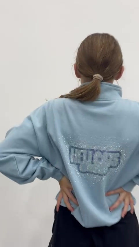 Thumbnail: Rhinestone quater zip