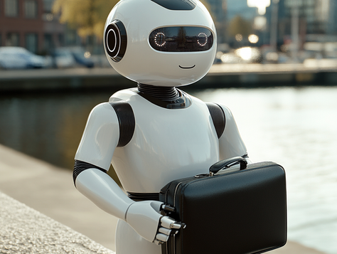 Robot with briefcase