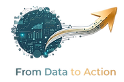 From Data to Action brand icon illustrating analytics-backed career consulting to help professionals land and maintain jobs.