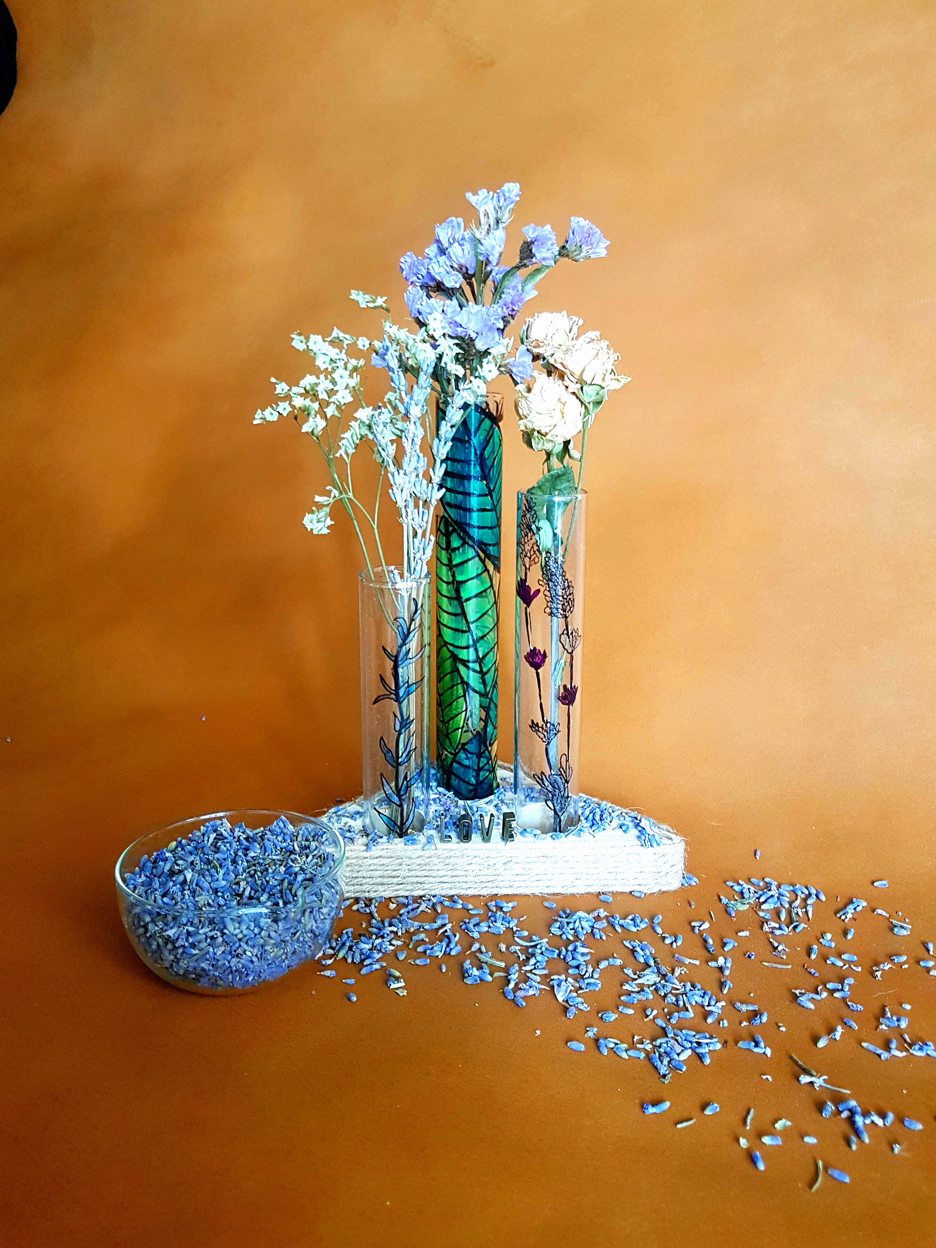 Glass Painting Lavender Potpourri