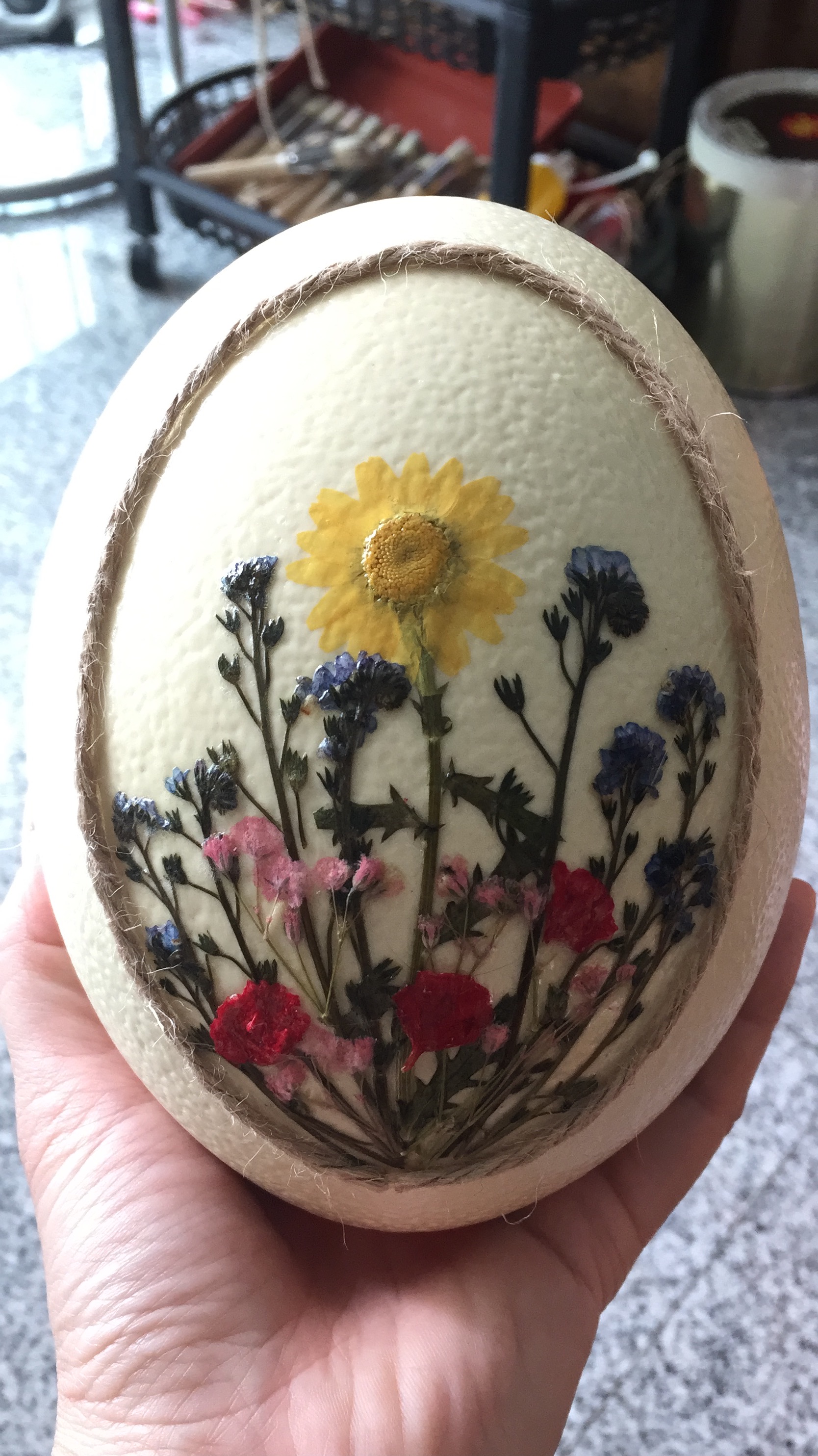 Ostrich Egg Deco