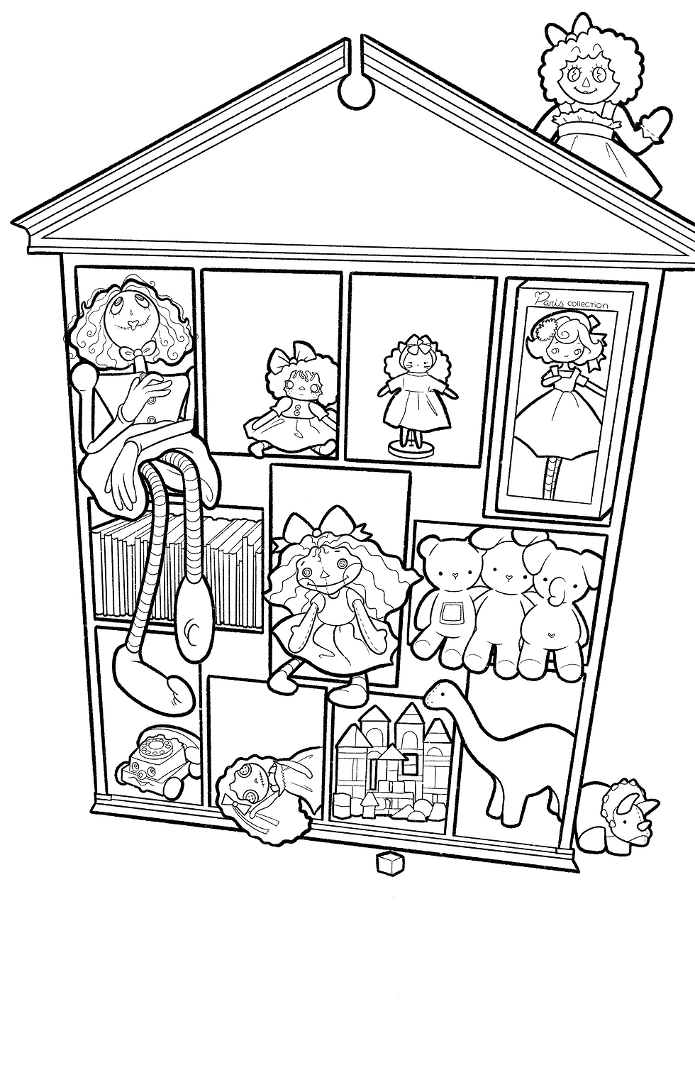 Dolls Line Art