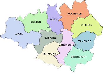 Greater Manchester Map