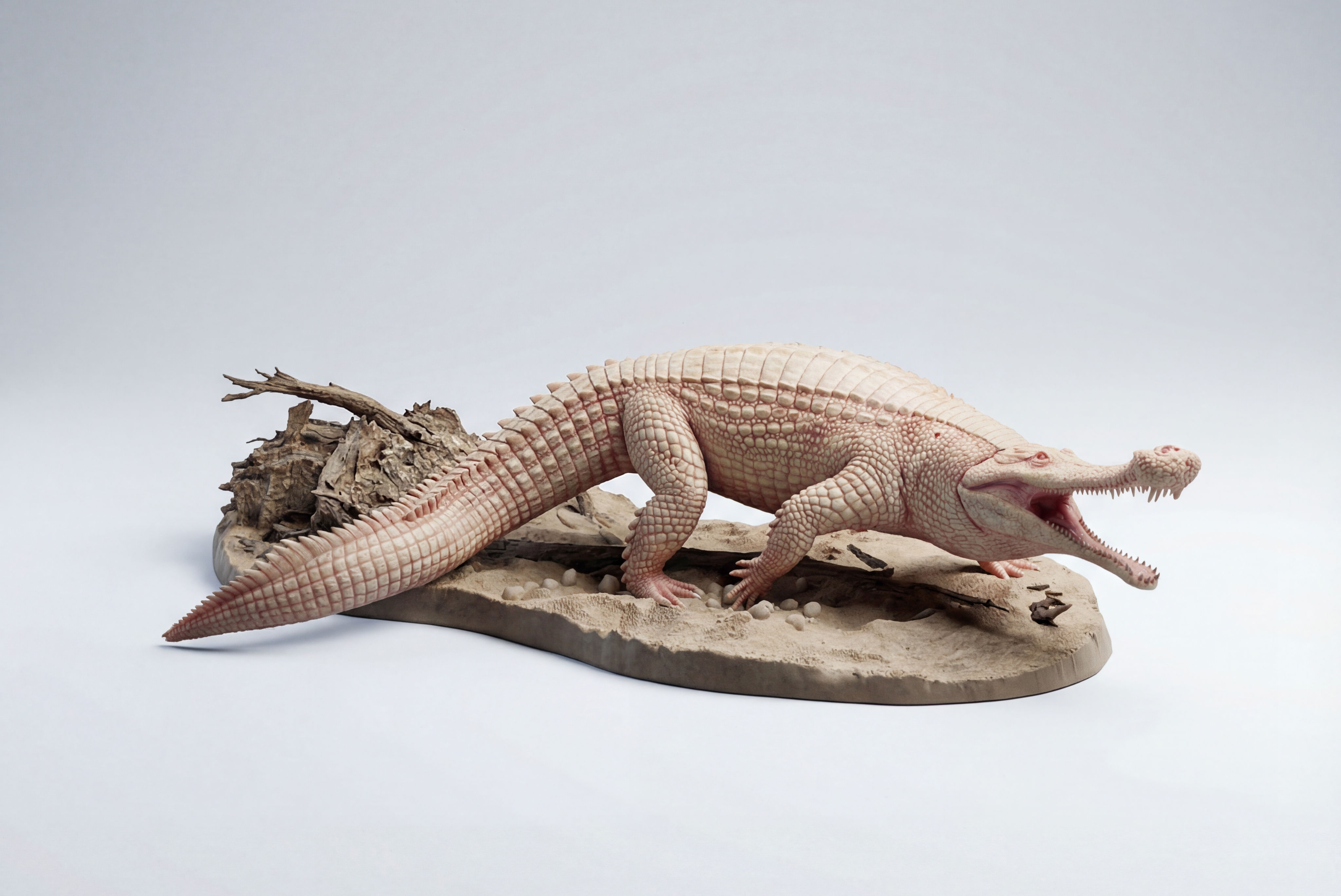 Birth of the Rains: 1:35 scale Sarcosuchus Mother with Hatchlings