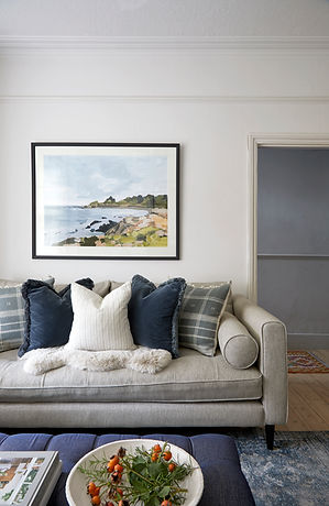 Coastal Artwork and Comfy Cushions