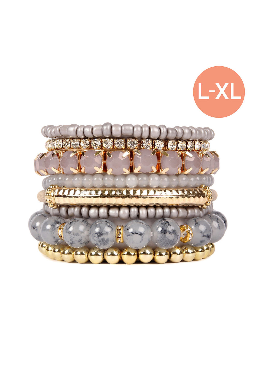 Thumbnail: Multiple Line Classy Stack Bracelet
