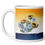 Thumbnail: Sunflower Sunset coffee mug left side. A bouquet of yellow sunflowers and blue Gerbera Daisies against a sunset.