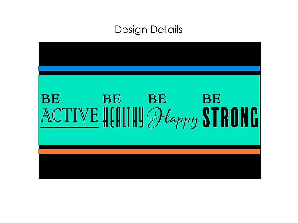 Thumbnail: Zoomed-in view of the “Be Active” water bottle design.