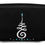 Thumbnail: Close-up view of the black Unalome Journey belt bag.