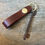 Thumbnail: Veg tan leather keyring