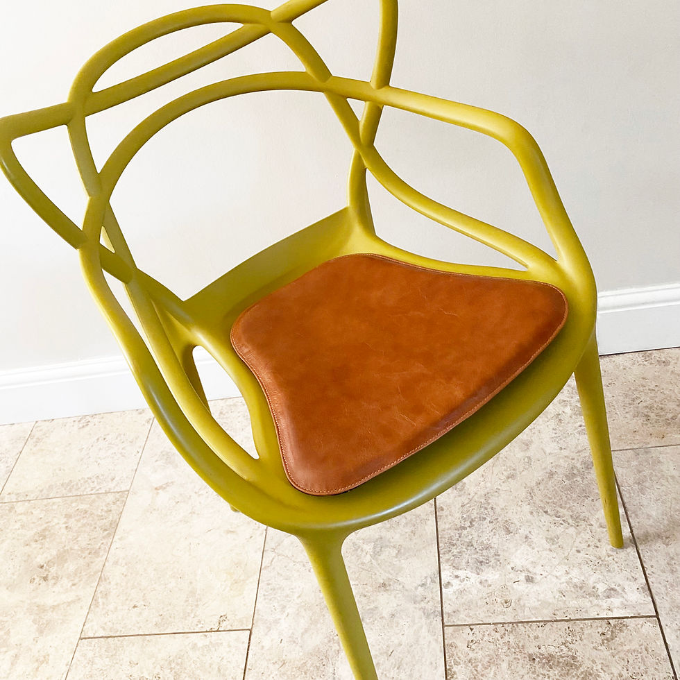 Leather seat pad for Kartell Masters chair by Philippe Starck